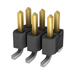 Samtec TSM Series Vertical Surface Mount Pin Header, 6 Contact(s), 2.54mm Pitch, 2 Row(s), Unshrouded