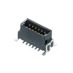 HARWIN M55-700 Series Vertical Surface Mount PCB Header, 12 Contact(s), 1.27mm Pitch, 2 Row(s), Shrouded