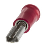 TE Connectivity, PIDG FASTON .110 Red Insulated Spade Connector, 2.79 x 0.79mm Tab Size, 0.3mm² to 1.5mm²