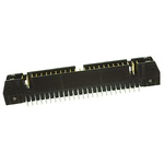 TE Connectivity AMP LATCH Series Vertical Through Hole PCB Header, 50 Contact(s), 2.54mm Pitch, 2 Row(s), Shrouded