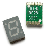 HDSM-433B Broadcom 7-Segment LED Display, CC Blue 11.2 mcd RH DP 10mm