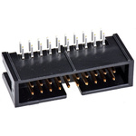 Hirose HIF3F Series Right Angle Through Hole PCB Header, 20 Contact(s), 2.54mm Pitch, 2 Row(s), Shrouded