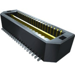 Samtec QTE Series Straight Surface Mount PCB Header, 28 Contact(s), 0.8mm Pitch, 2 Row(s), Shrouded