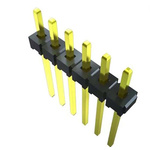Samtec MTMM Series Straight Through Hole Pin Header, 5 Contact(s), 2.0mm Pitch, 1 Row(s), Unshrouded