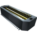 Samtec QTE Series Straight Surface Mount PCB Header, 84 Contact(s), 0.8mm Pitch, 2 Row(s), Shrouded