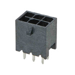 Molex Micro-Fit+ Series Vertical Through Hole PCB Header, 6 Contact(s), 3.0mm Pitch, 2 Row(s), Shrouded