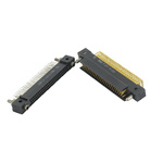 Amphenol Socapex HDAS Series Right Angle PCB Header, 77 Contact(s), 1.905mm Pitch, 3 Row(s), Shrouded