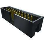 Samtec TST Series Straight Through Hole PCB Header, 20 Contact(s), 2.54mm Pitch, 2 Row(s), Shrouded