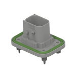 TE Connectivity 2-23781 Series Vertical Panel Mount PCB Header, 7 Contact(s), 6mm Pitch, 2 Row(s), Shrouded
