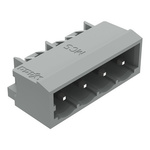 Wago 231 Series Angled PCB Mount PCB Header, 4 Contact(s), 5mm Pitch, 1 Row(s), Shrouded