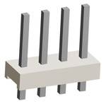 TE Connectivity MTA-156 Series Straight Through Hole Pin Header, 4 Contact(s), 3.96mm Pitch, 1 Row(s), Unshrouded