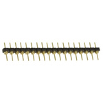 Samtec BBL Series Straight Through Hole Pin Header, 18 Contact(s), 2.54mm Pitch, 1 Row(s), Unshrouded