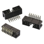 Wurth Elektronik WR-BHD Series Right Angle Through Hole PCB Header, 6 Contact(s), 2.54mm Pitch, 2 Row(s), Shrouded