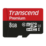 Transcend 8 GB MicroSDHC Card Class 10, UHS-1 U1