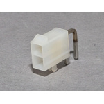 Molex Mini-Fit Jr. Series Right Angle Through Hole PCB Header, 2 Contact(s), 4.2mm Pitch, 2 Row(s), Shrouded
