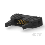 TE Connectivity AMP-LATCH Series Straight Through Hole PCB Header, 10 Contact(s), 2.54mm Pitch, 2 Row(s), Shrouded