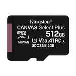 Kingston 512 GB MicroSD Card Class 10, UHS-I