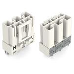 Wago 770 Series Straight PCB Mount PCB Header, 3 Contact(s), 10mm Pitch, 1 Row(s), Shrouded