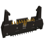 TE Connectivity AMP-LATCH Series Straight Through Hole PCB Header, 20 Contact(s), 2.54mm Pitch, 2 Row(s), Shrouded