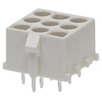 Molex MLX Series Straight Through Hole PCB Header, 9 Contact(s), 6.35mm Pitch, 3 Row(s), Shrouded