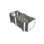 Samtec T1M Series Right Angle Surface Mount PCB Header, 2 Contact(s), 1.0mm Pitch, 1 Row(s), Shrouded