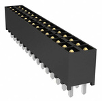 Samtec IPT1 Series Right Angle Through Hole PCB Header, 40 Contact(s), 2.54mm Pitch, 2 Row(s), Shrouded