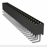 Samtec IPT1 Series Right Angle Through Hole PCB Header, 50 Contact(s), 2.54mm Pitch, 2 Row(s), Shrouded
