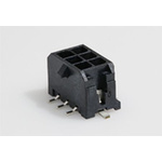 Molex Micro-Fit 3.0 Series Vertical Surface Mount PCB Header, 6 Contact(s), 3.0mm Pitch, 2 Row(s), Shrouded
