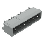 Wago 231 Series Angled Vertical/Horizontal Mount PCB Header, 6 Contact(s), 5mm Pitch, 1 Row(s), Shrouded