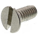 RS PRO, M2.5 Countersunk Head, 6mm Brass Slot Nickel Plated