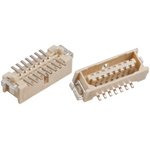 HARWIN M40 Series Straight Surface Mount PCB Header, 15 Contact(s), 1.0mm Pitch, 2 Row(s), Shrouded