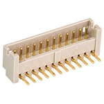 Hirose DF13 Series Right Angle Through Hole PCB Header, 14 Contact(s), 1.25mm Pitch, 1 Row(s), Shrouded