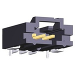 TE Connectivity AMPMODU MTE Series Right Angle Surface Mount PCB Header, 3 Contact(s), 2.54mm Pitch, 1 Row(s), Shrouded
