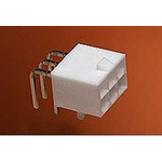 Molex Mini-Fit Jr. Series Right Angle Through Hole PCB Header, 8 Contact(s), 4.2mm Pitch, 2 Row(s), Shrouded