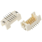 Hirose DF13 Series Straight Surface Mount PCB Header, 10 Contact(s), 1.25mm Pitch, 2 Row(s), Shrouded