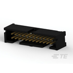 TE Connectivity AMP-LATCH Series Straight Through Hole PCB Header, 24 Contact(s), 2.54mm Pitch, 2 Row(s), Shrouded