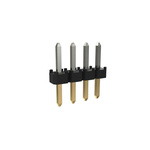 Amphenol ICC Minitek Series Through Hole Pin Header, 4 Contact(s), 2.0mm Pitch, 1 Row(s), Unshrouded