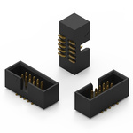 Wurth Elektronik WR-BHD Series Straight Surface Mount PCB Header, 30 Contact(s), 1.27mm Pitch, 2 Row(s), Shrouded