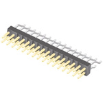 Samtec TSM Series Right Angle Surface Mount Pin Header, 32 Contact(s), 2.54mm Pitch, 2 Row(s), Unshrouded