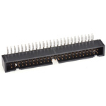 Hirose HIF3FC Series Right Angle Through Hole PCB Header, 50 Contact(s), 2.54mm Pitch, 2 Row(s), Shrouded