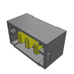 Samtec MPT Series Vertical PCB Header, 3 Contact(s), 5.0mm Pitch, 1 Row(s), Shrouded