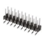 TE Connectivity AMPMODU MOD II Series Right Angle Through Hole Pin Header, 26 Contact(s), 2.54mm Pitch, 2 Row(s),