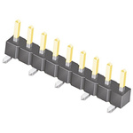 Samtec TSM Series Straight Surface Mount Pin Header, 9 Contact(s), 2.54mm Pitch, 1 Row(s), Unshrouded