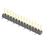 Samtec TSM Series Straight Surface Mount Pin Header, 14 Contact(s), 2.54mm Pitch, 1 Row(s), Unshrouded