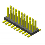 Samtec FTS Series Straight Pin Header, 3 Contact(s), 1.27mm Pitch, 2 Row(s), Unshrouded