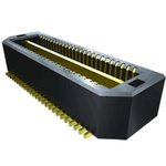 Samtec QTS Series Right Angle Surface Mount PCB Header, 100 Contact(s), 0.64mm Pitch, 2 Row(s), Shrouded