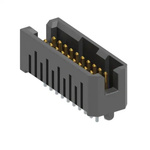 Samtec TFML Series Vertical PCB Header, 20 Contact(s), 1.27mm Pitch, 2 Row(s), Shrouded