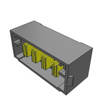 Samtec MPT Series Vertical PCB Header, 4 Contact(s), 5.0mm Pitch, 1 Row(s), Shrouded
