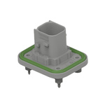 TE Connectivity 2-23774 Series Vertical Panel Mount PCB Header, 6 Contact(s), 6mm Pitch, 2 Row(s), Shrouded