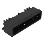 Wago 231 Series Angled PCB Mount PCB Header, 6 Contact(s), 5mm Pitch, 1 Row(s), Shrouded